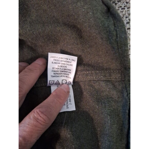 Red Head Shirt Men's XLarge Green Heavy Cotton Long Sleeve Button - Picture 10 of 11